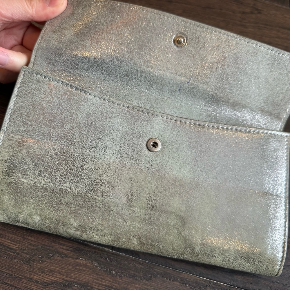 Balenciaga Shimmer Leather Milkyway Papier Flap Long 
Wallet - Picture 6 of 15